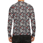 Vintage Christmas Decorations Print Men's Long Sleeve Rash Guard