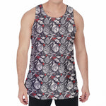 Vintage Christmas Decorations Print Men's Velvet Tank Top