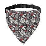 Vintage Christmas Decorations Print Over The Collar Dog Bandana
