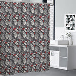 Vintage Christmas Decorations Print Premium Shower Curtain