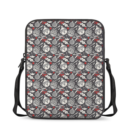 Vintage Christmas Decorations Print Rectangular Crossbody Bag