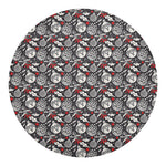 Vintage Christmas Decorations Print Round Blanket