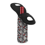 Vintage Christmas Decorations Print Single Neoprene Wine Tote