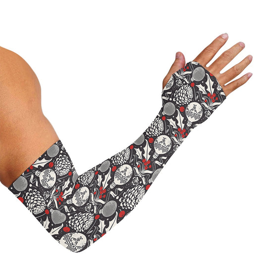 Vintage Christmas Decorations Print Sun Protection Arm Sleeves