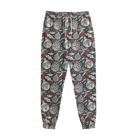 Vintage Christmas Decorations Print Sweatpants