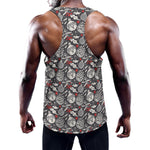 Vintage Christmas Decorations Print Training Tank Top