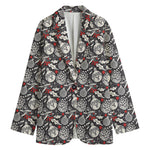 Vintage Christmas Decorations Print Women's Blazer