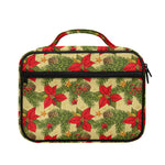 Vintage Christmas Poinsettia Print Briefcase Bible Bag