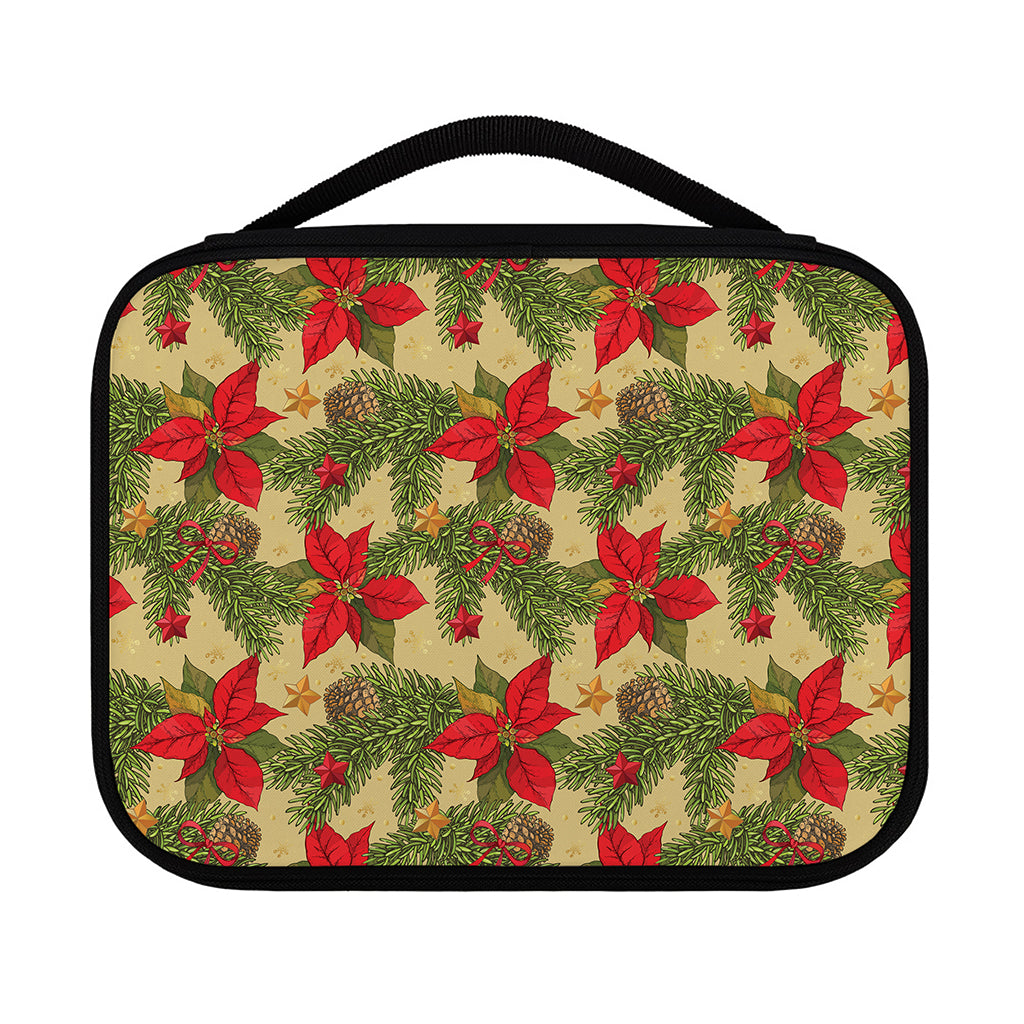 Vintage Christmas Poinsettia Print Classic Bible Case