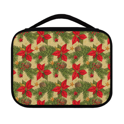 Vintage Christmas Poinsettia Print Classic Bible Case