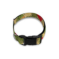 Vintage Christmas Poinsettia Print Dog Collar