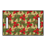 Vintage Christmas Poinsettia Print Golf Cart Seat Cover