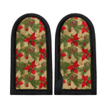 Vintage Christmas Poinsettia Print Skillet Handle Cover