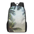 Vintage Coconut Tree Print 17 Inch Backpack