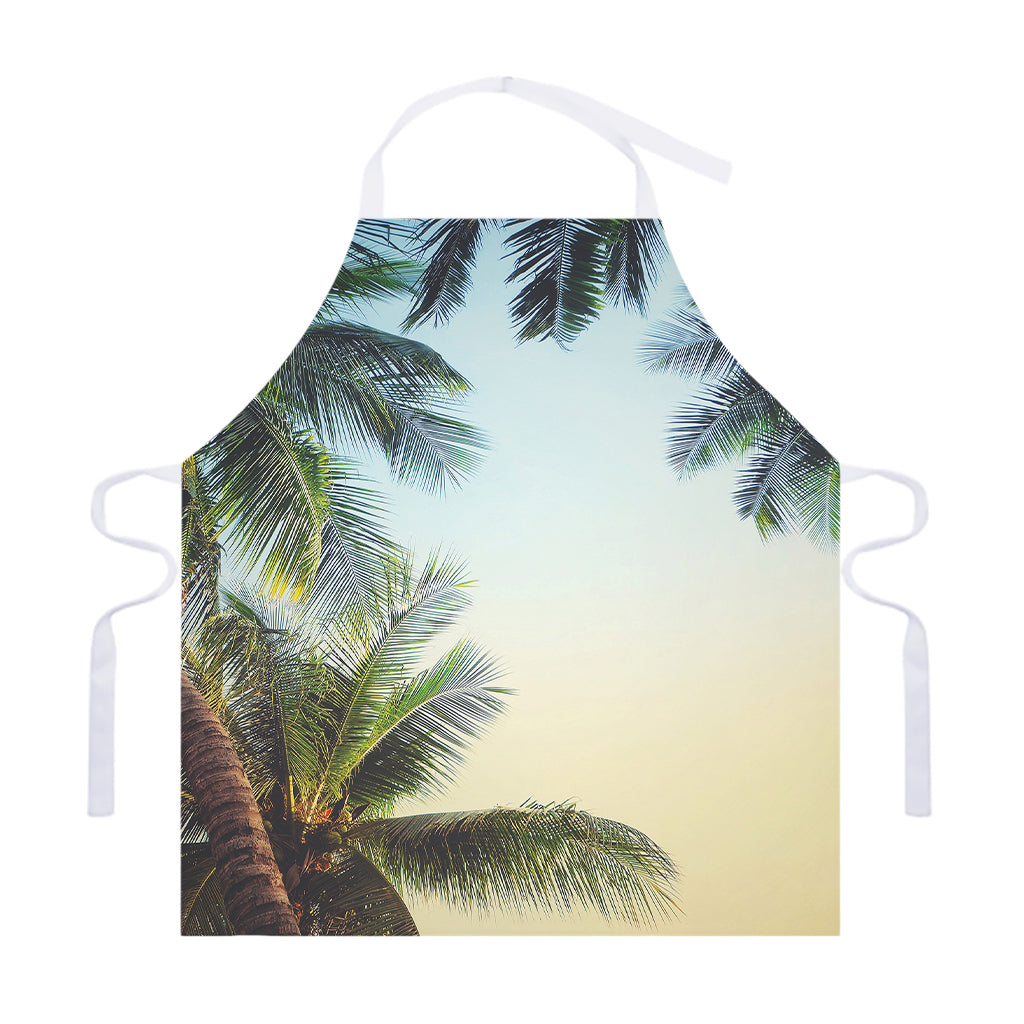 Vintage Coconut Tree Print Adjustable Apron