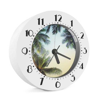 Vintage Coconut Tree Print Alarm Clock