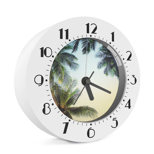 Vintage Coconut Tree Print Alarm Clock