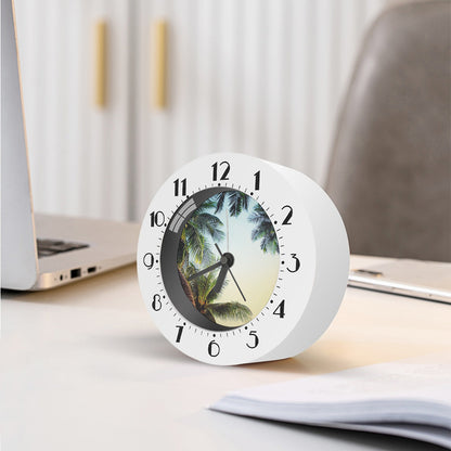 Vintage Coconut Tree Print Alarm Clock