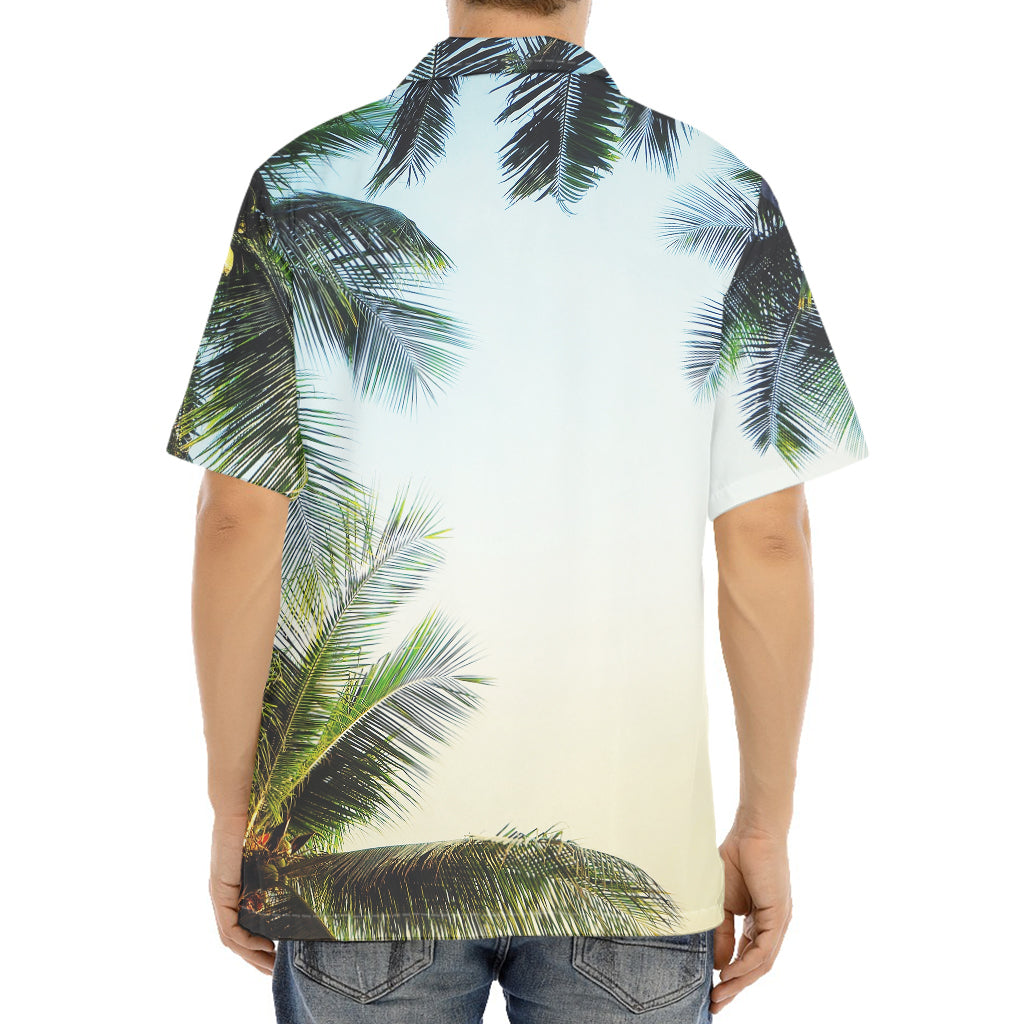 Vintage Coconut Tree Print Aloha Shirt
