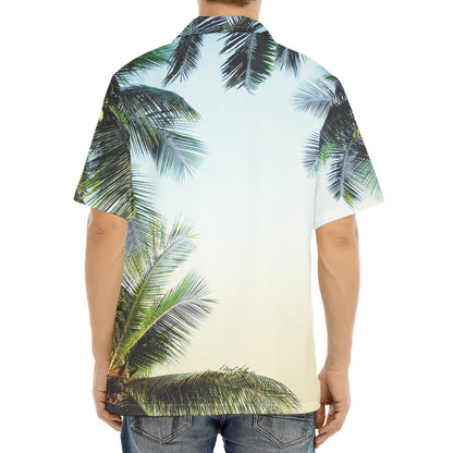 Vintage Coconut Tree Print Aloha Shirt