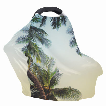 Vintage Coconut Tree Print Baby Seat Cover