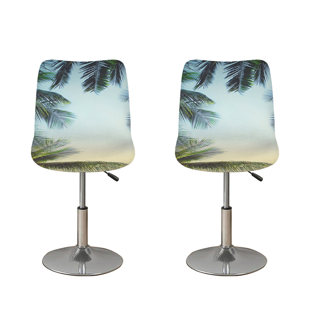 Vintage Coconut Tree Print Bar Stool Covers