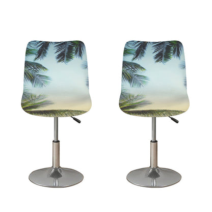Vintage Coconut Tree Print Bar Stool Covers