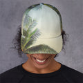 Vintage Coconut Tree Print Baseball Cap