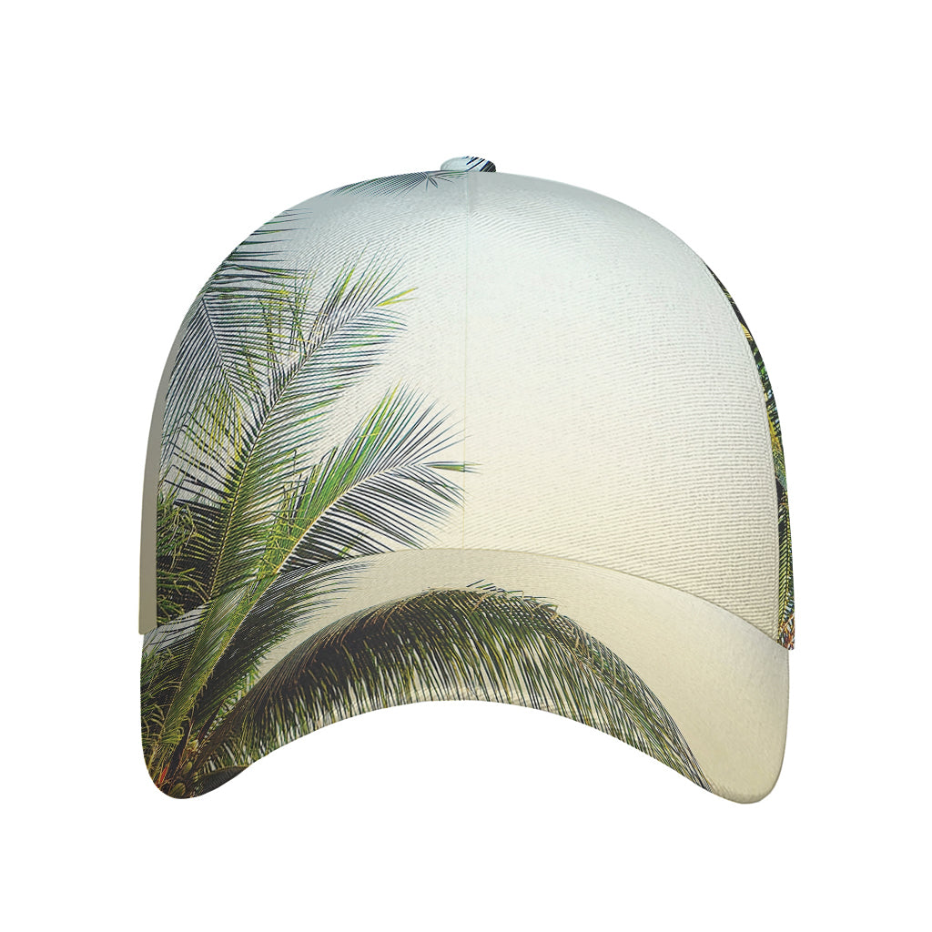 Vintage Coconut Tree Print Baseball Cap