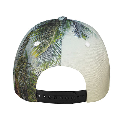 Vintage Coconut Tree Print Baseball Cap