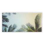 Vintage Coconut Tree Print Beach Towel