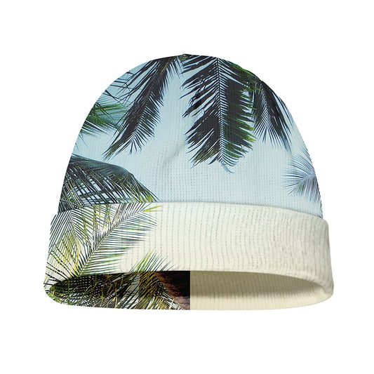 Vintage Coconut Tree Print Beanie