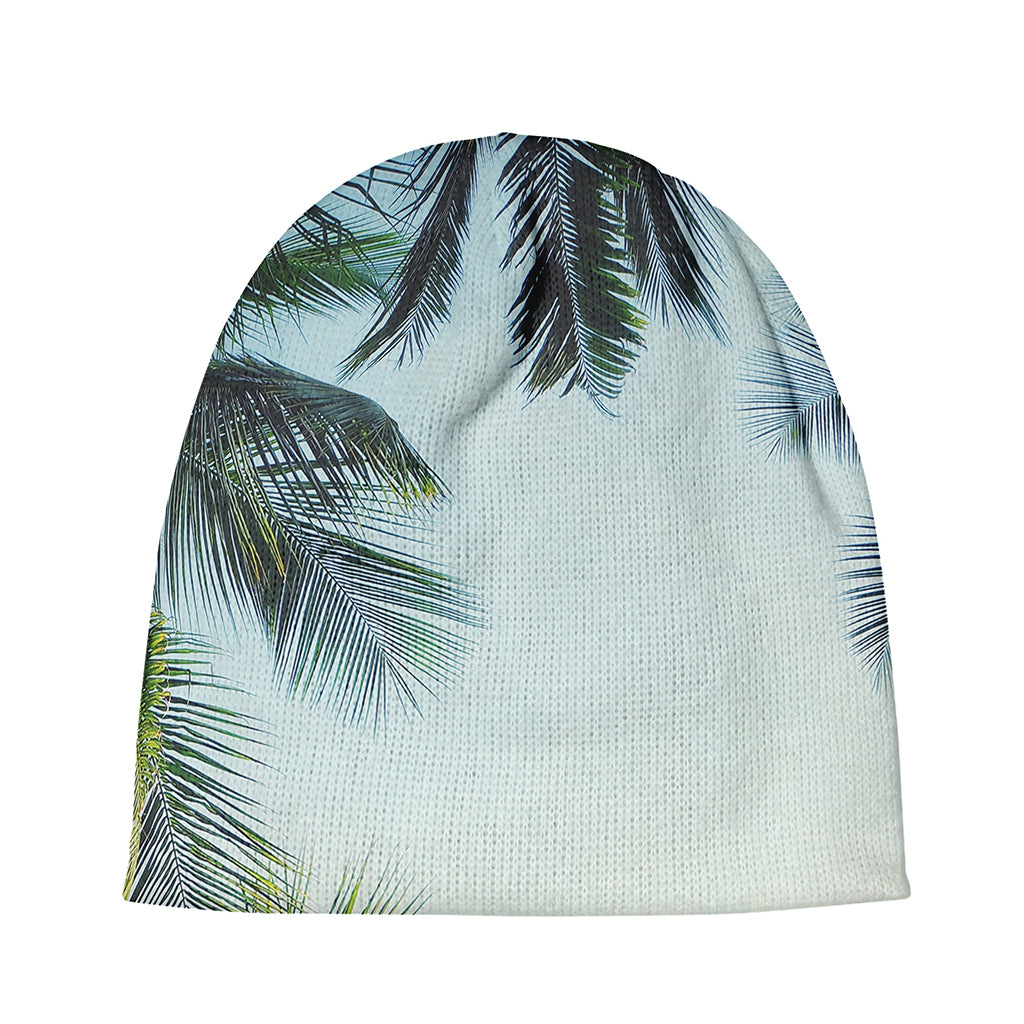 Vintage Coconut Tree Print Beanie