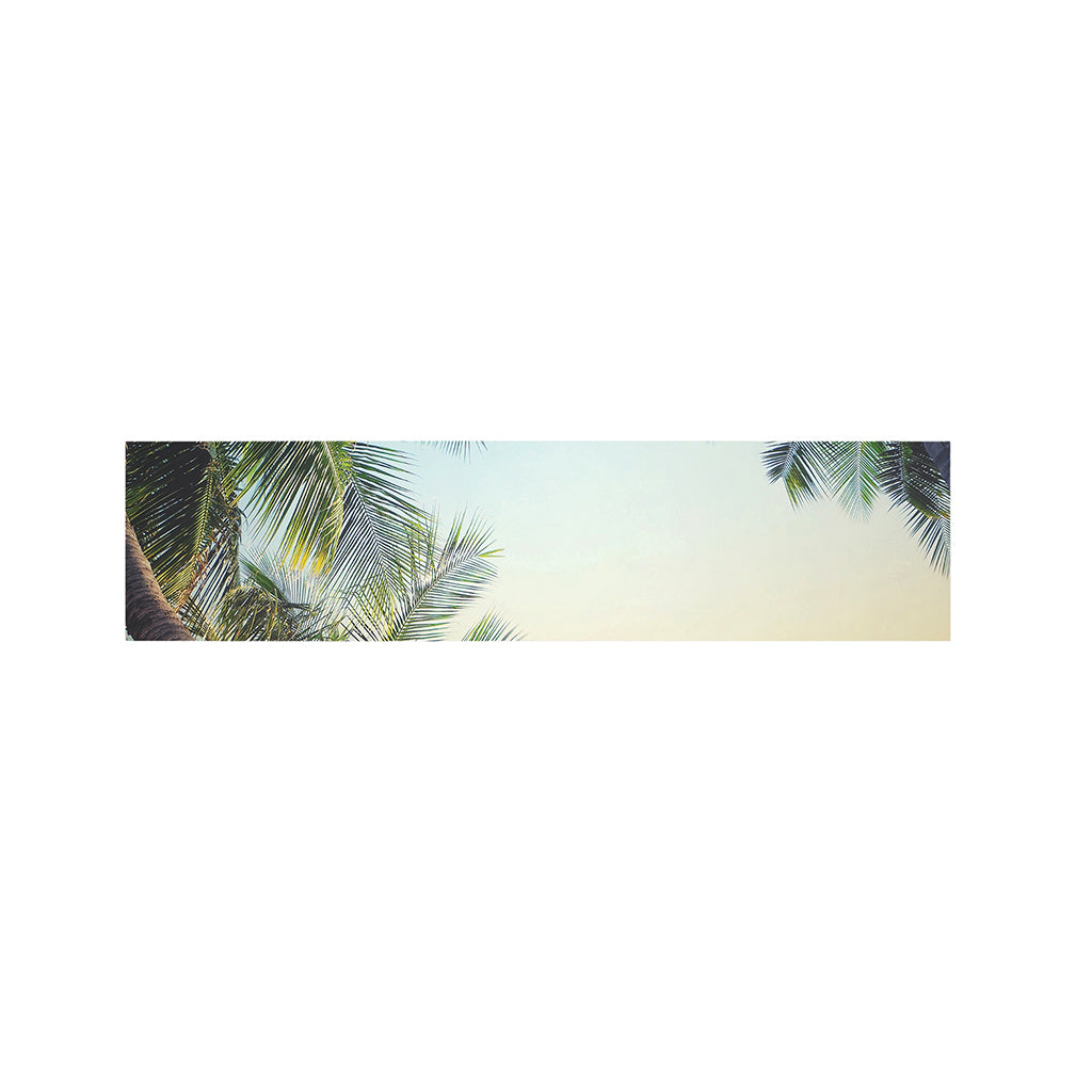 Vintage Coconut Tree Print Bed Runner