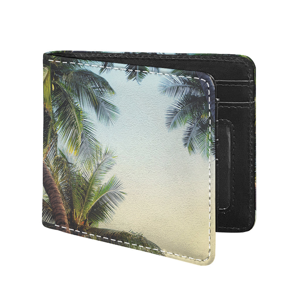 Vintage Coconut Tree Print Bifold Wallet