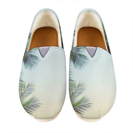 Vintage Coconut Tree Print Casual Shoes