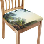 Vintage Coconut Tree Print Chair Cushion Cover
