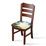 Vintage Coconut Tree Print Chair Cushion Cover