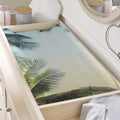 Vintage Coconut Tree Print Changing Pad Cover
