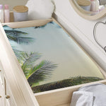 Vintage Coconut Tree Print Changing Pad Cover