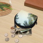 Vintage Coconut Tree Print Coin Purse