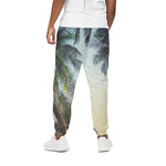 Vintage Coconut Tree Print Cotton Pants
