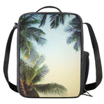 Vintage Coconut Tree Print Crossbody Lunch Bag