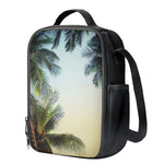 Vintage Coconut Tree Print Crossbody Lunch Bag