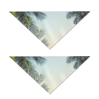 Vintage Coconut Tree Print Dog Bandana
