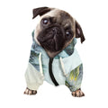 Vintage Coconut Tree Print Dog Zip Up Hoodie