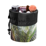 Vintage Coconut Tree Print Drawstring Makeup Bag