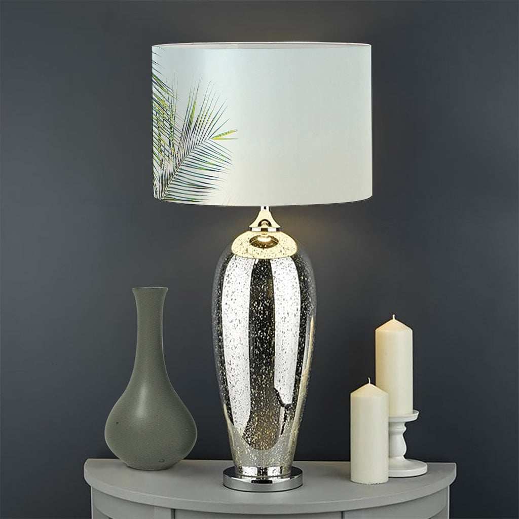Vintage Coconut Tree Print Drum Lamp Shade