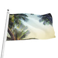Vintage Coconut Tree Print Flag