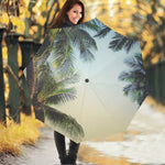 Vintage Coconut Tree Print Foldable Umbrella